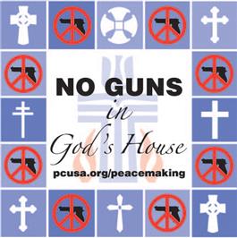 No Guns in God's House Sign