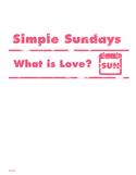 Simple Sundays: What is Love?
