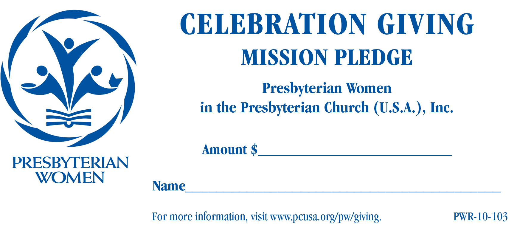 Presbyterian Women Pledge Collection Envelope Pack of 50