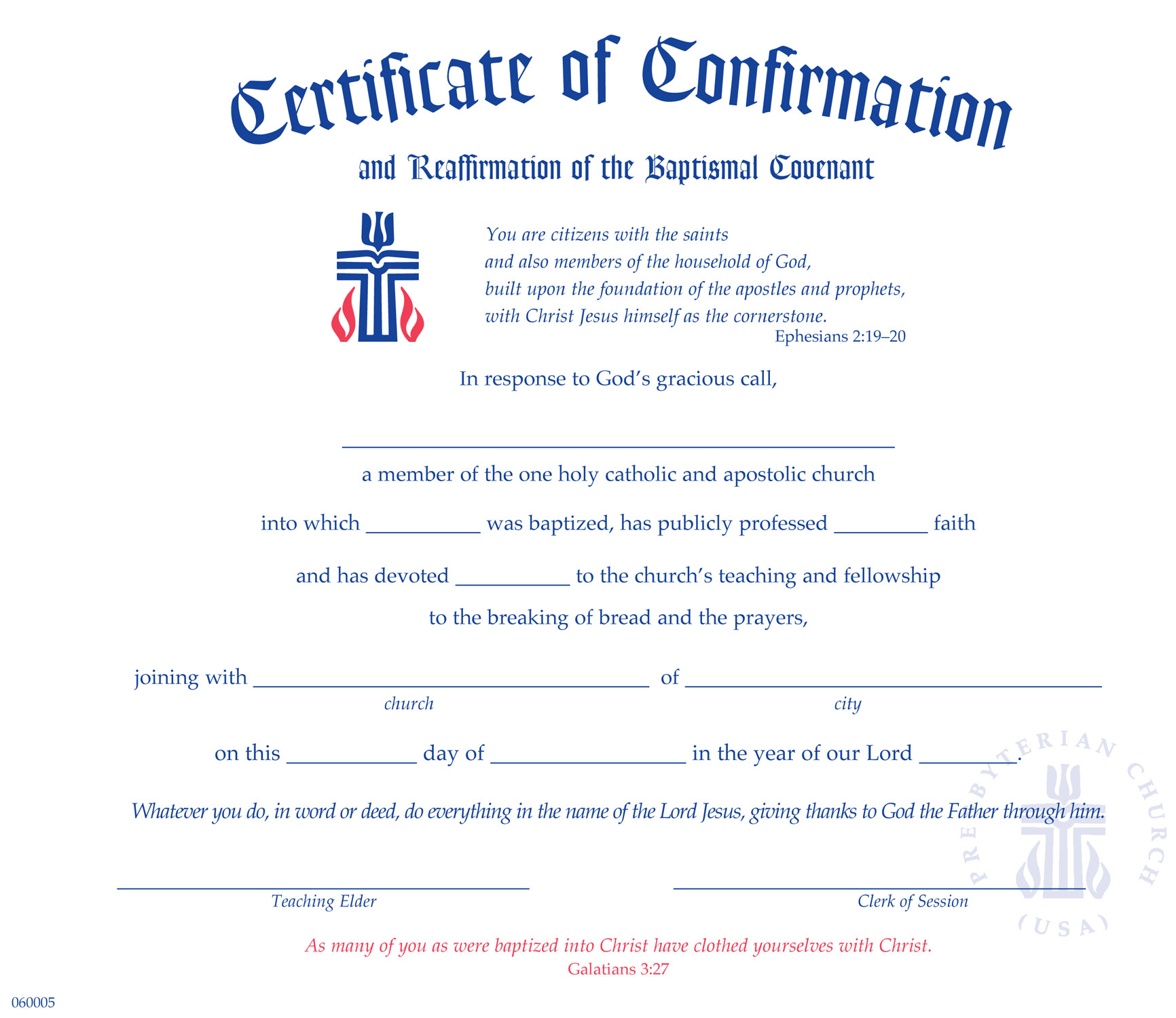 Certificate of Confirmation