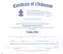 Certificate of Ordination: Elder