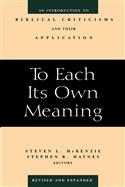 To Each Its Own Meaning, Revised and Expanded