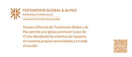 Spanish Envelope Peace & Global Witness Offering (Pack of 25)