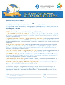 Commitment to Peacemaking (2 page) (Spanish)