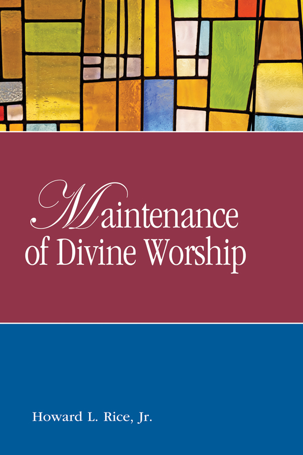 Maintenance of Divine Worship