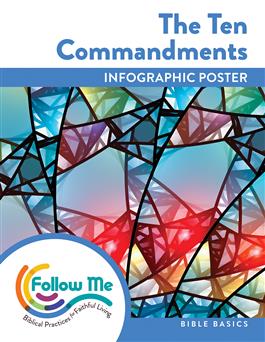 The Ten Commandments: Bible Basic Infographic Poster: Downloadable