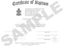 Certificate of Baptism: Adult