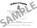 Certificate of Recognition