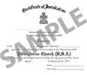 Certificate of Installation of Deacon