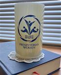 PW Logo  Pillar Candle, Flameless