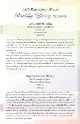 2026 Birthday Offering Bulletin Insert