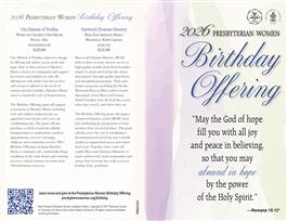 2026 Birthday Offering Bulletin Cover