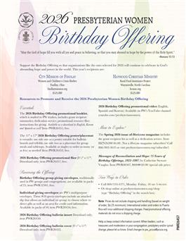 2026 Birthday Offering Flier