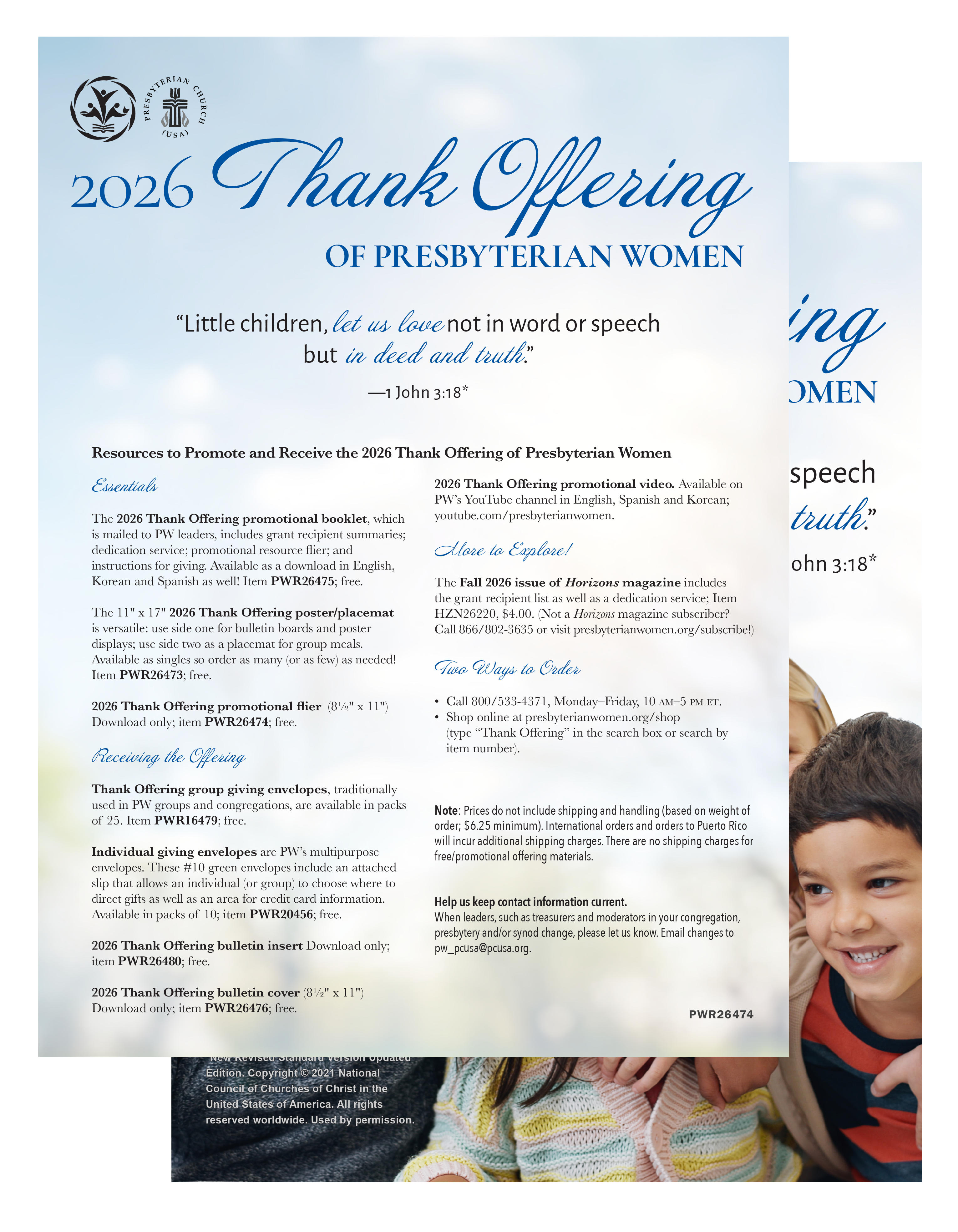 2026 Thank Offering Flier